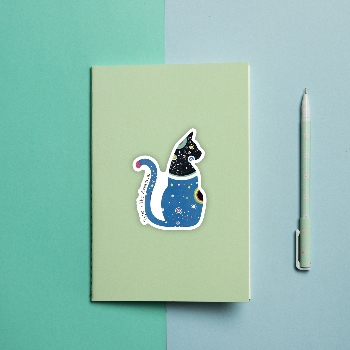 Enneagram Fabric Cat Stickers