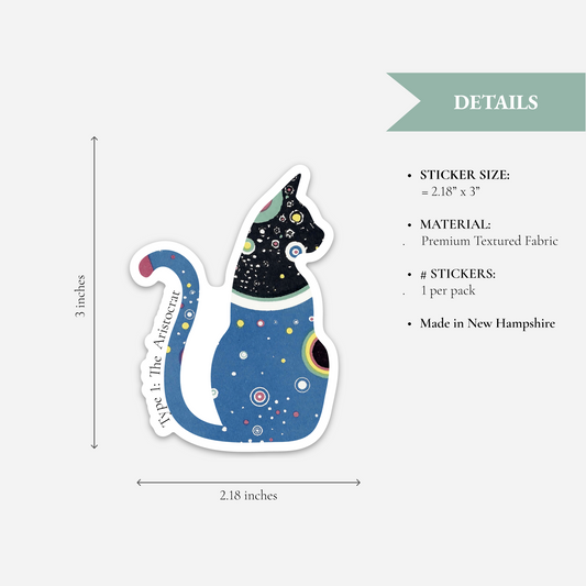 Enneagram Fabric Cat Stickers