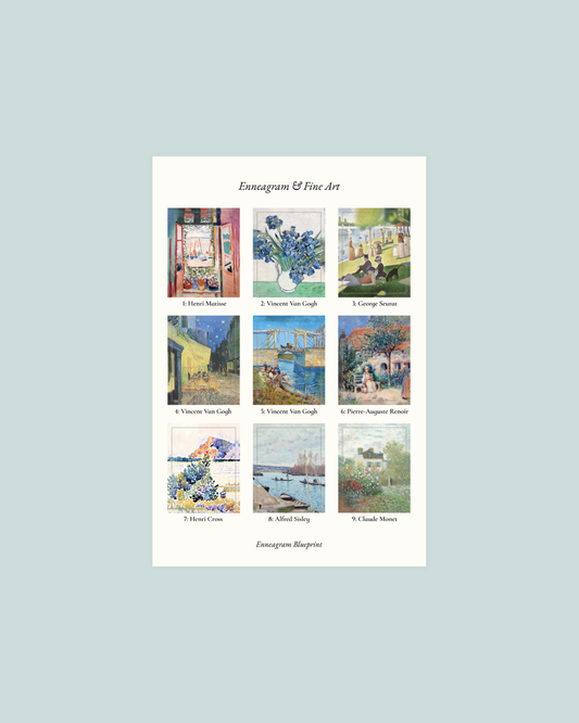 Enneagram & Fine Art Sticker Sheet: 3-pack