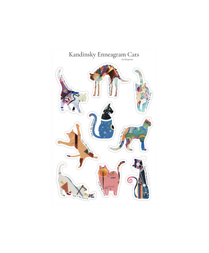 Enneagram Cat Sticker Sheet: 3-pack