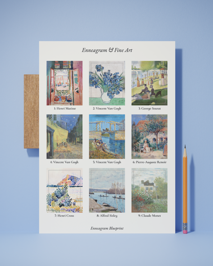 Enneagram & Fine Art Sticker Sheet: 3-pack