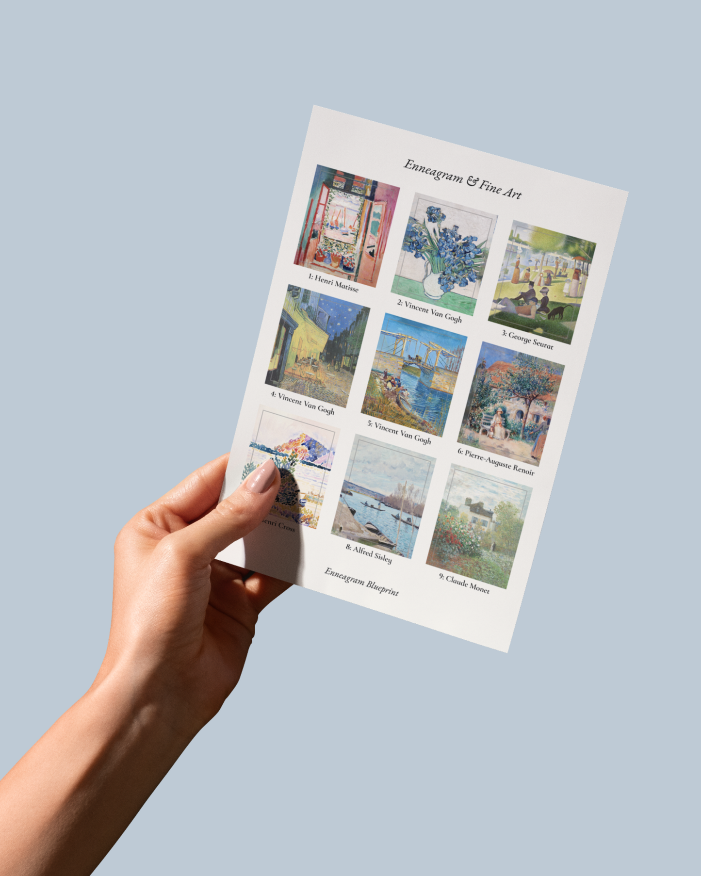 Enneagram & Fine Art Sticker Sheet: 3-pack