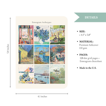 Enneagram & Art: Set of 3 Pocket Notebooks