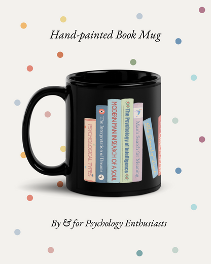 Psychology Book Mug in Black
