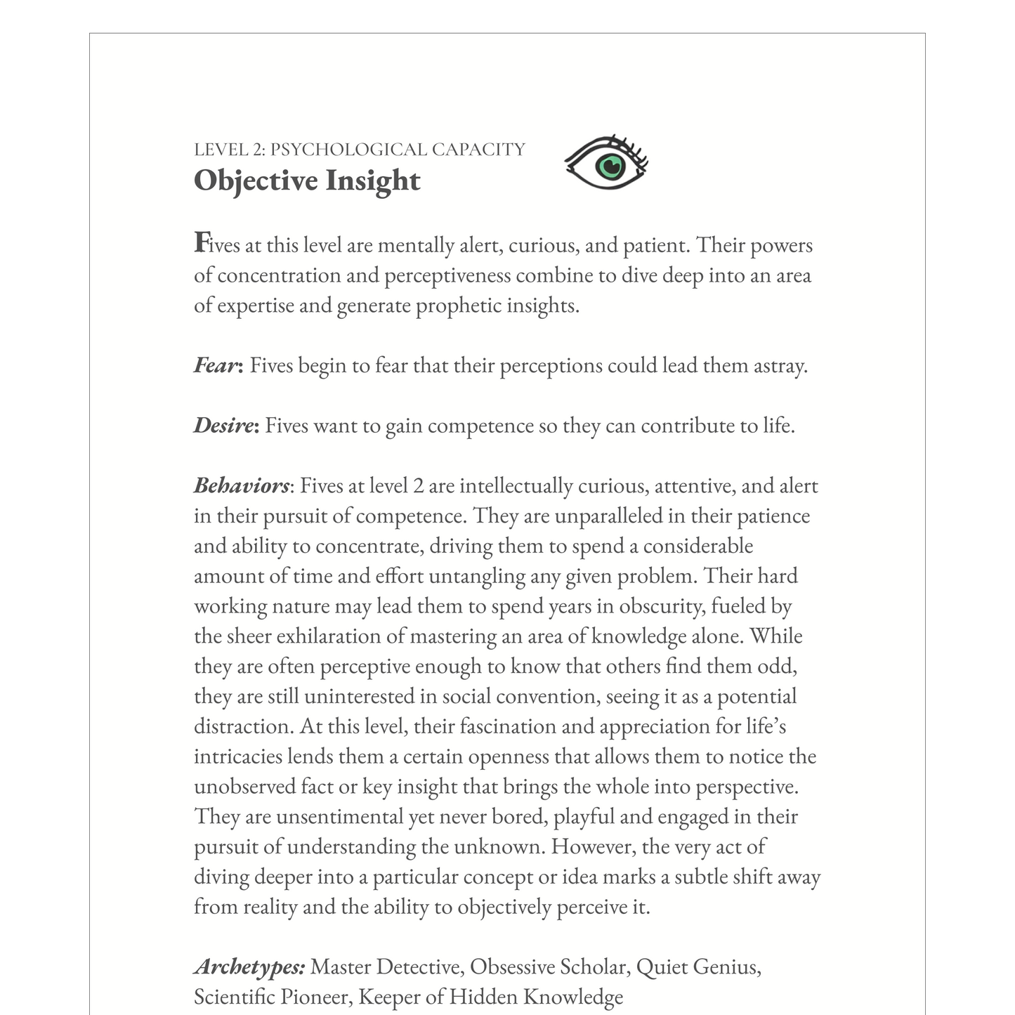 Enneagram Type 5 Field Guide