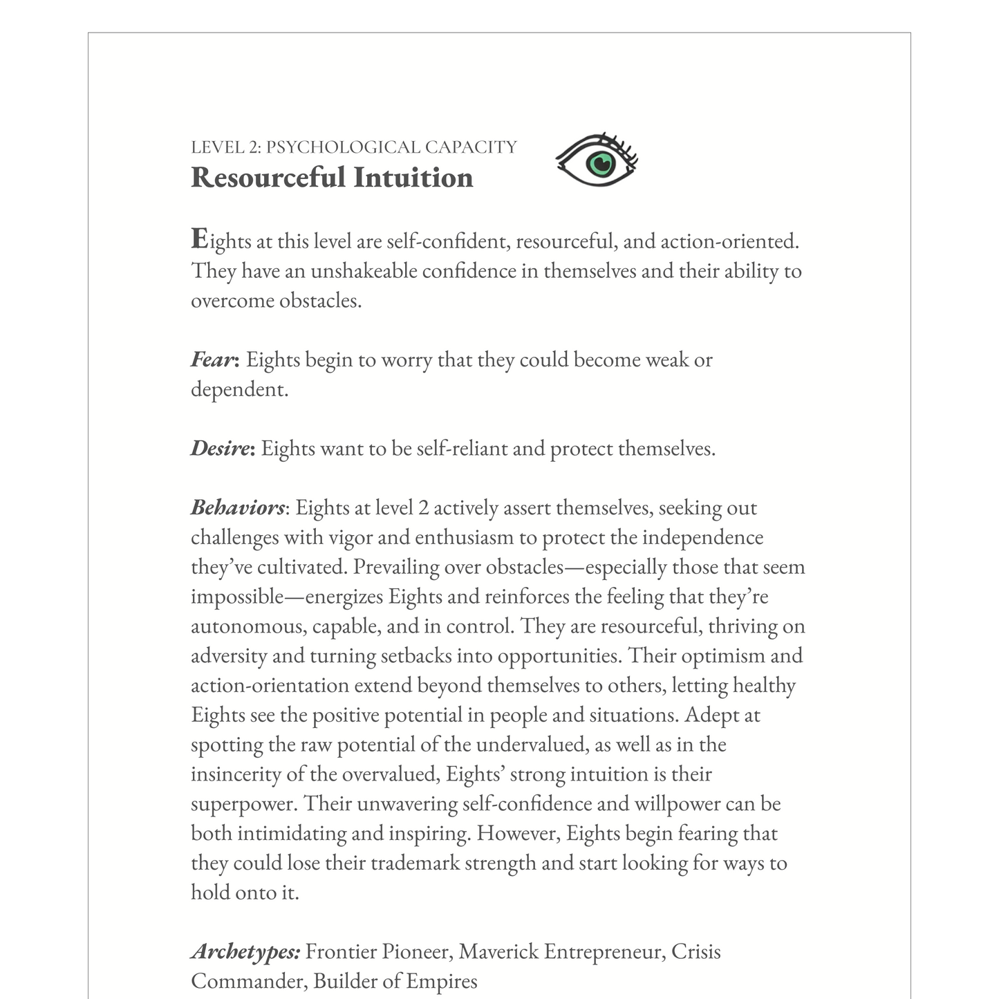 Enneagram Type 8 Field Guide
