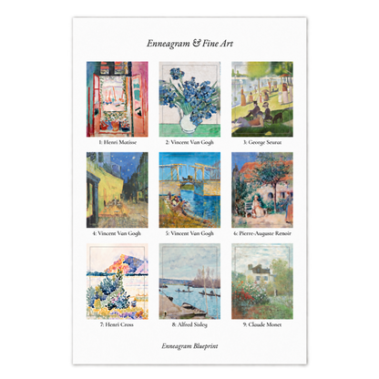 Enneagram & Fine Art Sticker Sheet (3-pack)