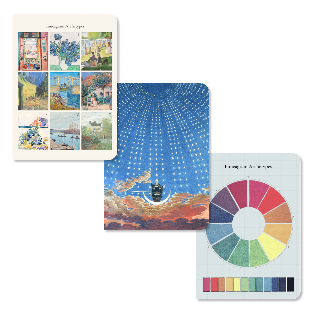 Enneagram & Art: Set of 3 Pocket Notebooks