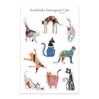 Enneagram Cat Sticker Sheet (3-pack)