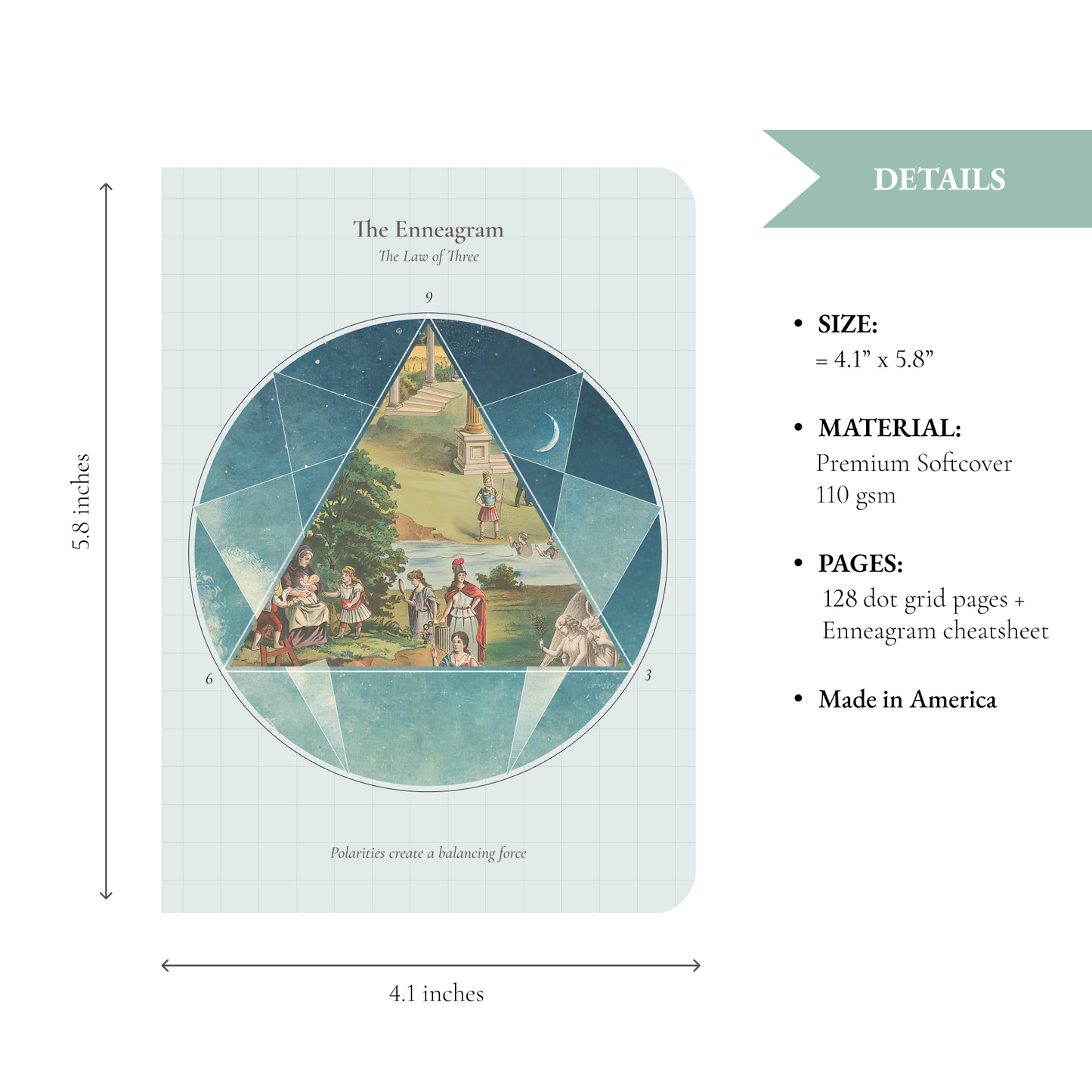 Enneagram Symbols: Set of 3 Pocket Notebooks