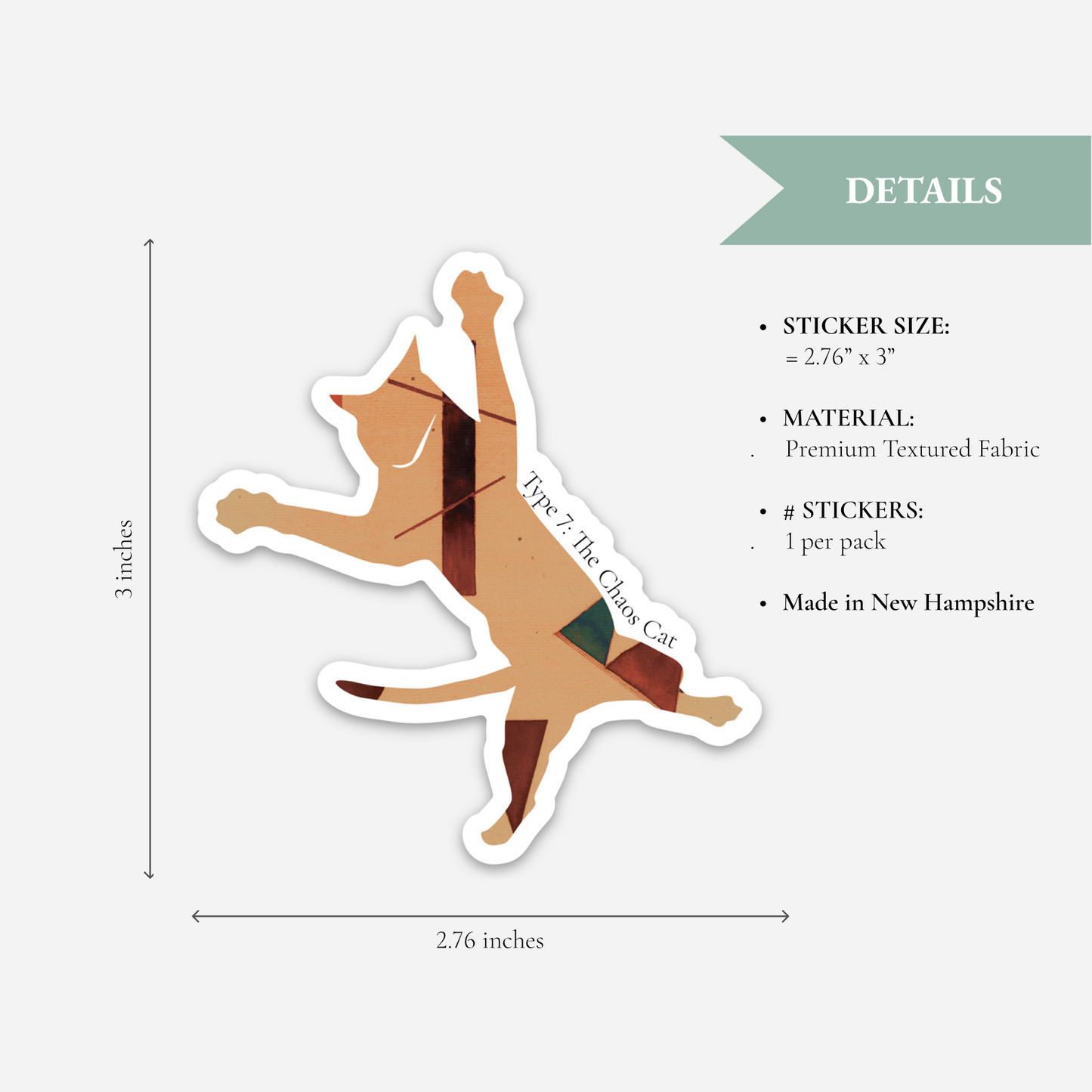 Enneagram Fabric Cat Stickers