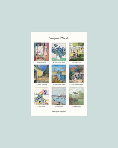 Enneagram & Fine Art Sticker Sheet: 3-pack