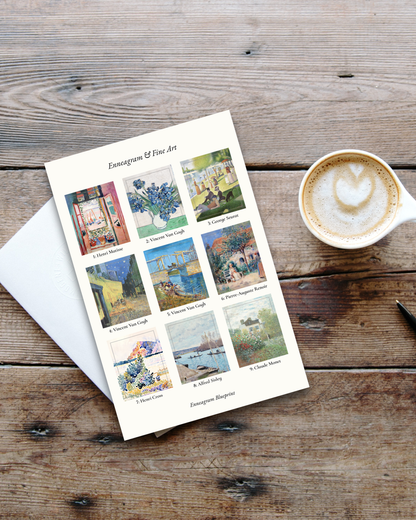 Enneagram & Fine Art Sticker Sheet: 3-pack