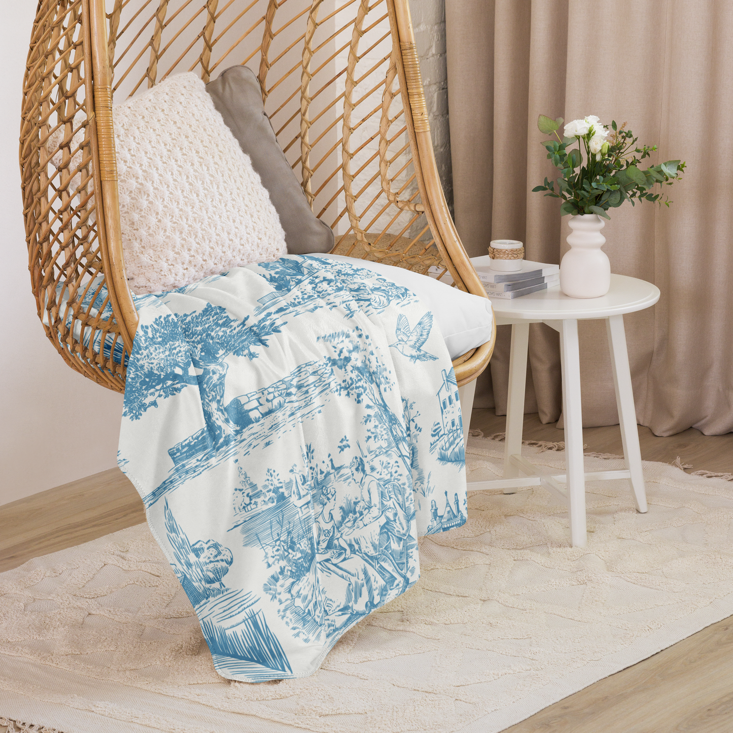 Vintage Pattern Sherpa Blanket