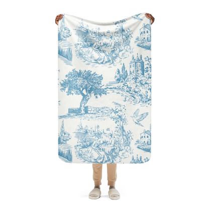 Vintage Pattern Sherpa Blanket