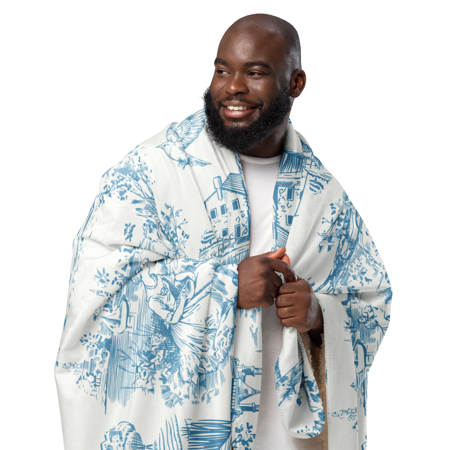 Vintage Pattern Sherpa Blanket