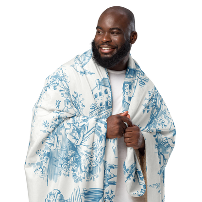 Vintage Pattern Sherpa Blanket