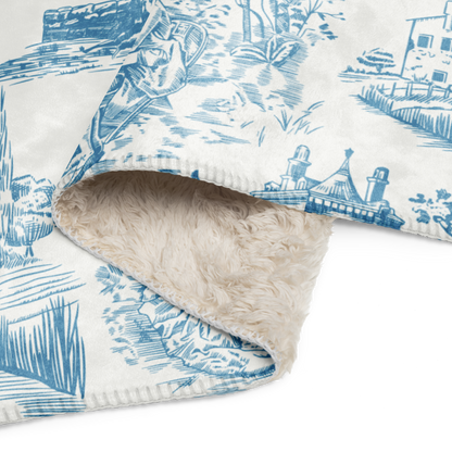 Vintage Pattern Sherpa Blanket