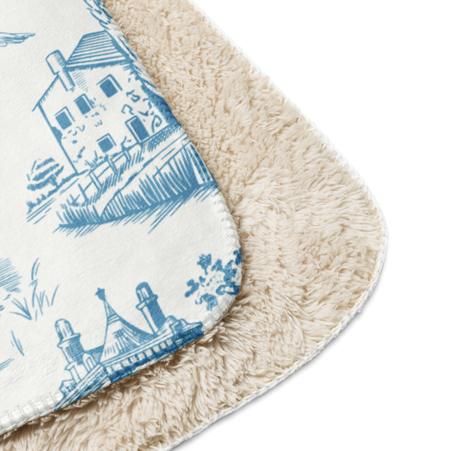 Vintage Pattern Sherpa Blanket