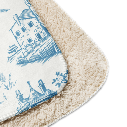 Vintage Pattern Sherpa Blanket